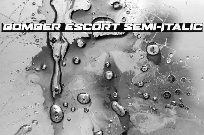 Bomber Escort Semi-Italic Font examples