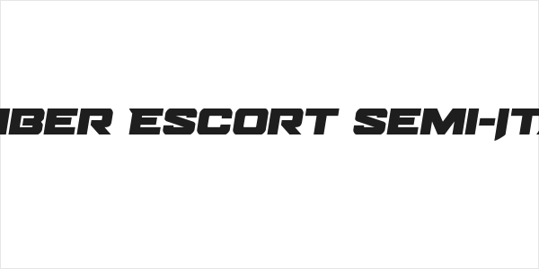 Bomber Escort Semi-Italic Logo