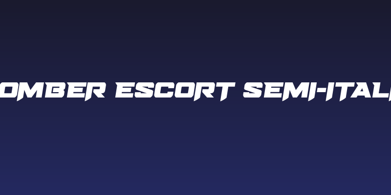 Bomber Escort Semi-Italic Social Header