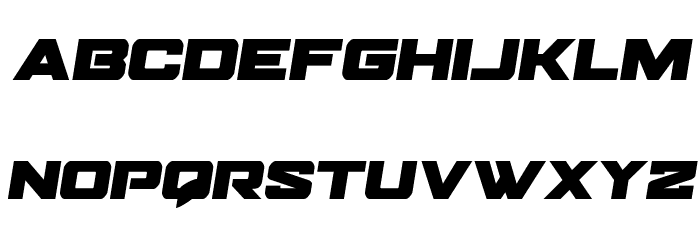 Bomber Escort Semi-Italic Font LOWERCASE