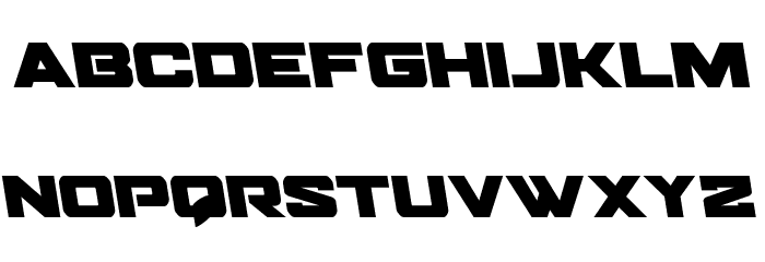 Bomber Escort Semi-Leftalic Font LOWERCASE