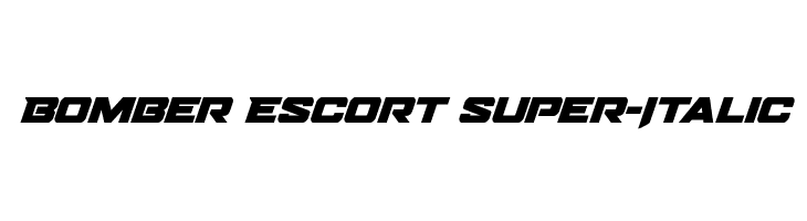 Bomber Escort Super-Italic  Free Fonts Download