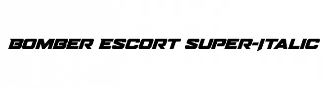 Bomber Escort Super-Italic  font caratteri gratis