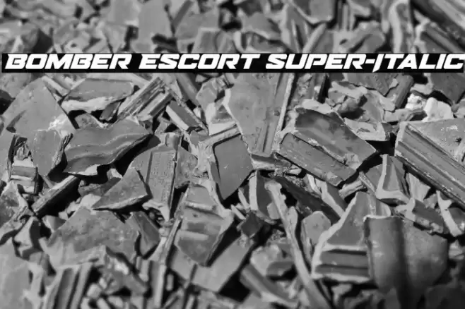 Bomber Escort Super-Italic Font examples