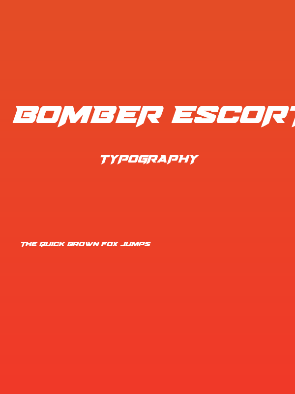 Bomber Escort Super-Italic Poster