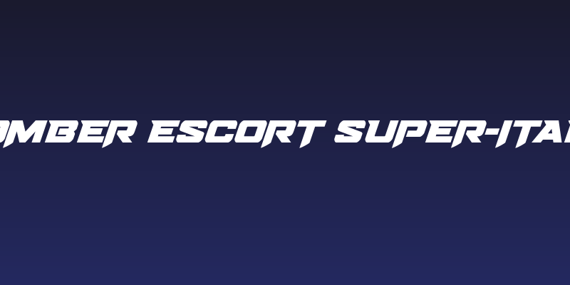 Bomber Escort Super-Italic Social Header