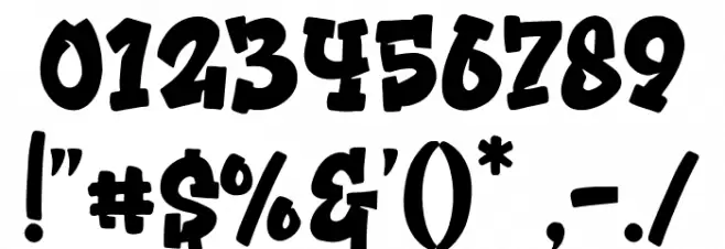 Bomber Squad Regular Font OTHER CHARS