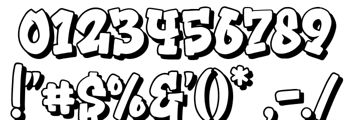 Bomber Squad Shadow Font OTHER CHARS