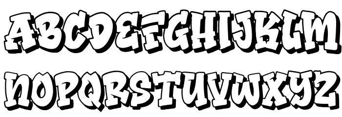 Bomber Squad Shadow Font LOWERCASE