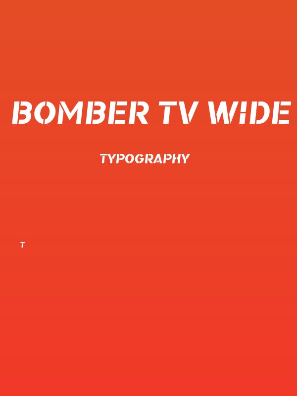 Bomber TV Wide Italic Poster