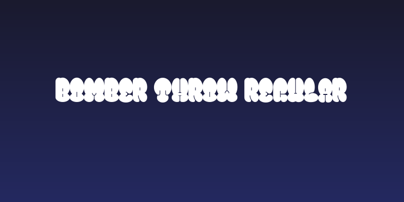 Bomber Throw Regular Social Header