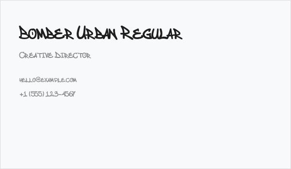 Bomber Urban Regular Business Card