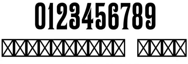 BomberNumbers Font OTHER CHARS