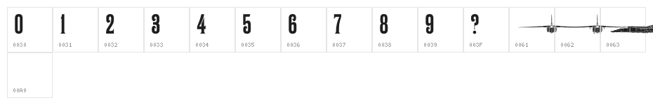 BomberNumbers Character Map