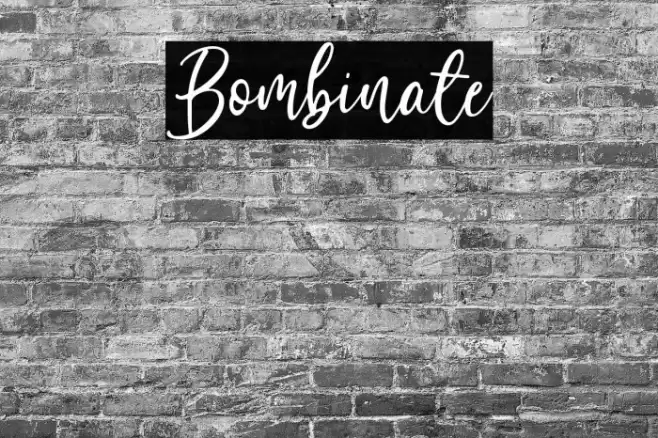 Bombinate Font examples