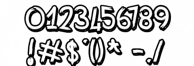 Bombing Font OTHER CHARS