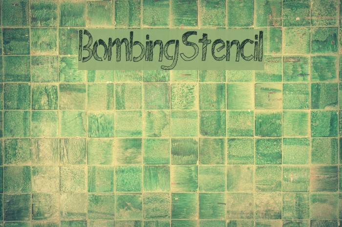 BombingStencil Font examples