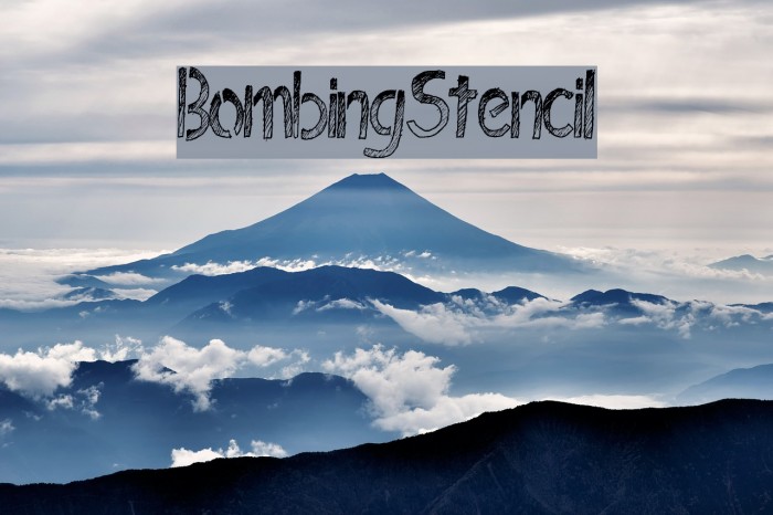 BombingStencil Font examples