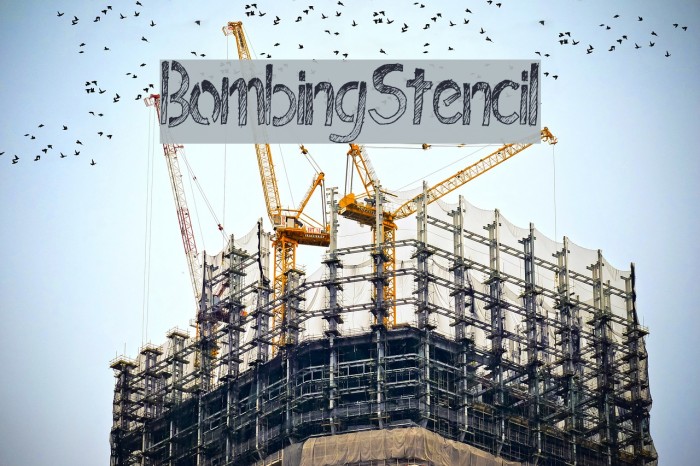 BombingStencil Font examples