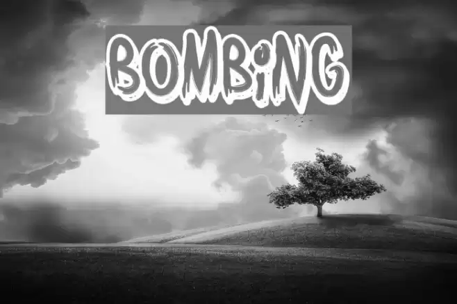 Bombing Font examples