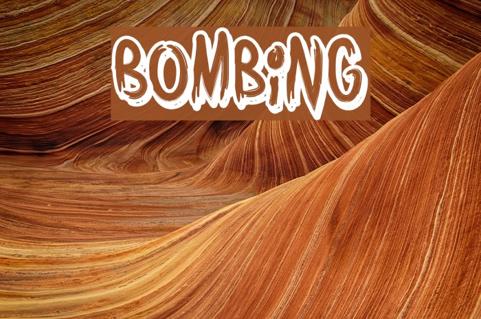 Bombing Font examples