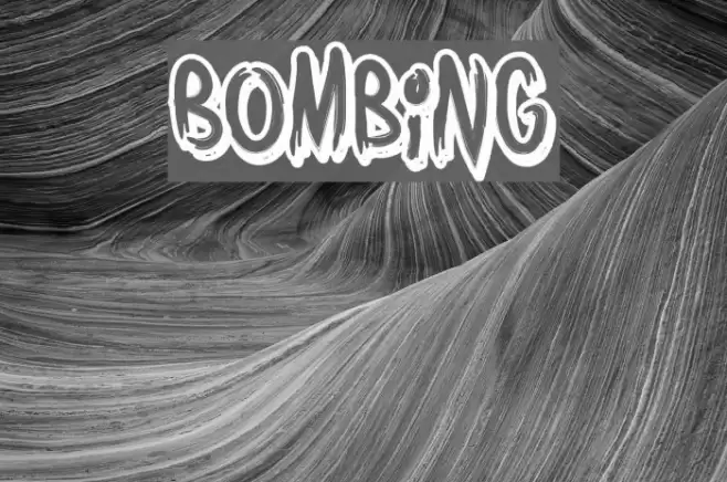 Bombing Font examples