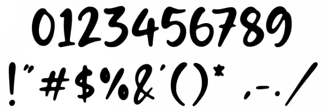 Bombslide Font OTHER CHARS