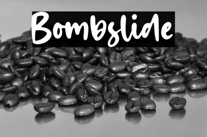 Bombslide Font examples