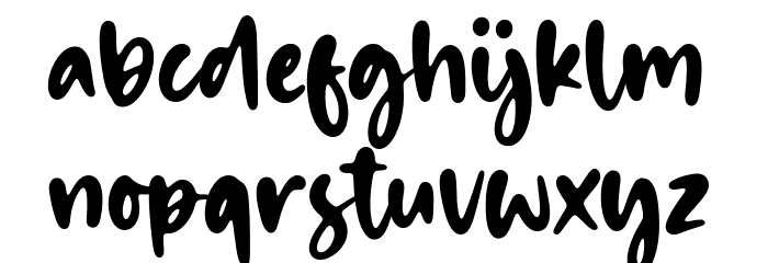 Bombslide Font LOWERCASE