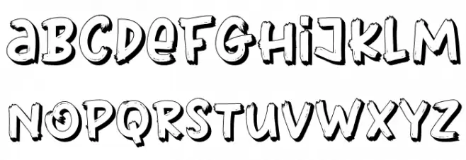 Bombtrack Demo Schriftart Kleinbuchstaben