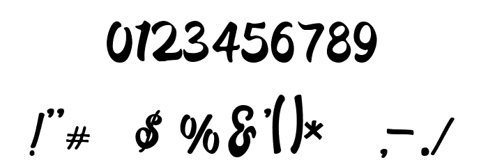 Bombulate Regular Font OTHER CHARS
