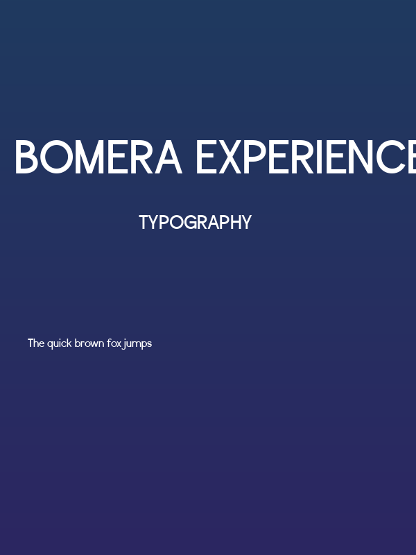 Bomera Experience DEMO Regular Poster