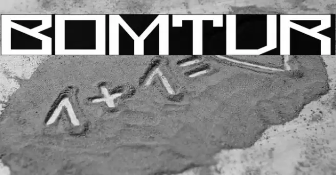 Bomtur Font examples