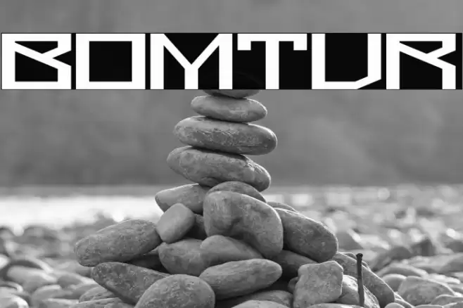 Bomtur Font examples