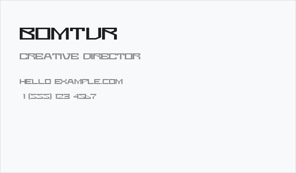 Bomtur Business Card