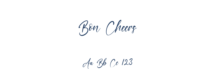 Bon Cheers Font Preview
