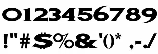 BonJovi Font OTHER CHARS