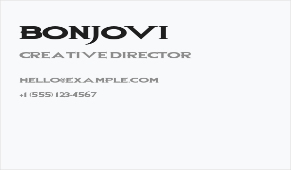 BonJovi Business Card