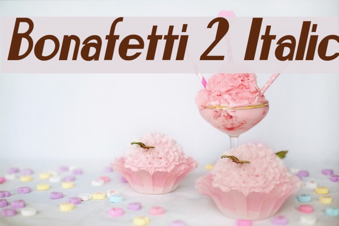 Bonafetti 2 Italic Font examples