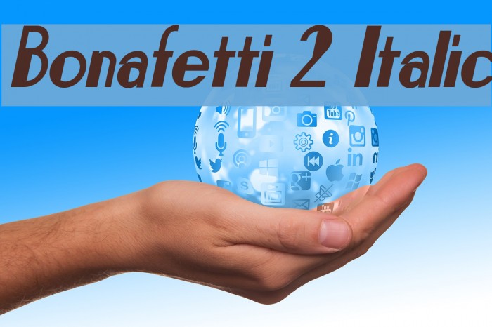 Bonafetti 2 Italic Font examples