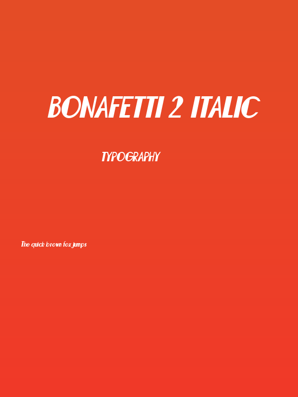 Bonafetti 2 Italic Poster