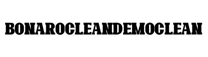 Bonaro Clean Demo Clean  font caratteri gratis