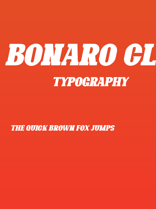 Bonaro Clean Italic Demo Clean Italic Poster