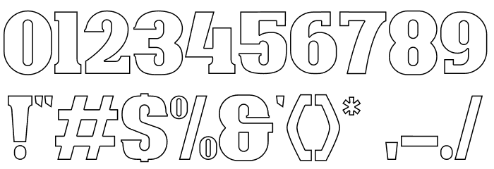 Bonaro Outline Demo Outline Font OTHER CHARS