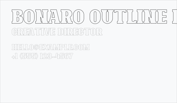 Bonaro Outline Demo Outline Business Card