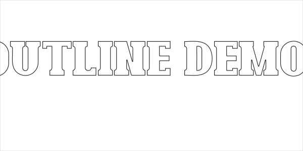 Bonaro Outline Demo Outline Logo