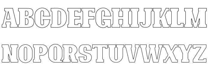 Bonaro Outline Demo Outline Font LOWERCASE