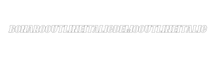 Bonaro Outline Italic Demo Outline Italic  Frei Schriftart Herunterladen