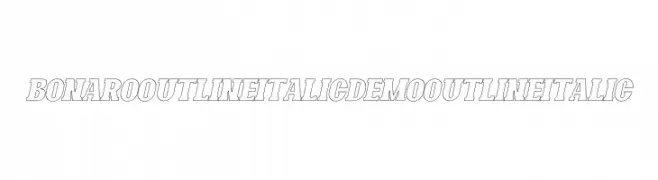 Bonaro Outline Italic Demo Outline Italic  フリーフォントのダウンロード