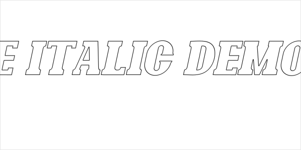 Bonaro Outline Italic Demo Outline Italic Logo